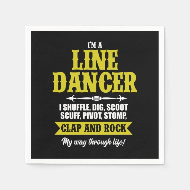 Servilleta De Papel Im A Line Dancer Line Dancing Line Dance Gift (Anverso)