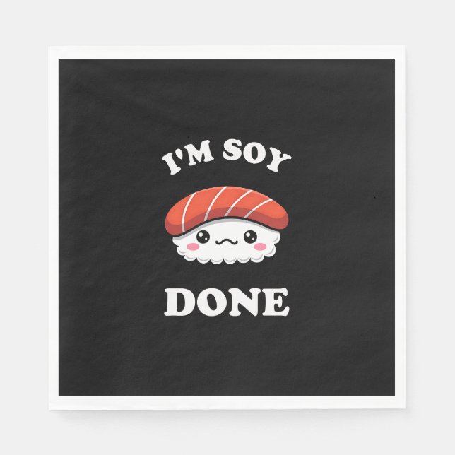 Servilleta De Papel I'm Soy done Kawaii Sushi (Anverso)