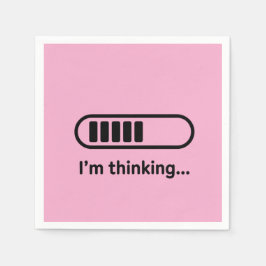 Servilleta De Papel I'm Thinking... Loading Progress Bar Pink Minimali