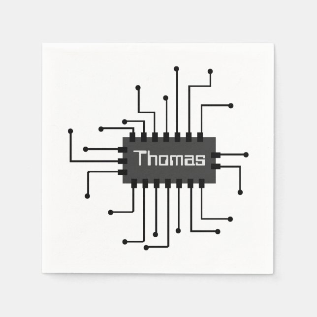 Servilleta De Papel Imagen de chip IC de equipo personalizado (Anverso)