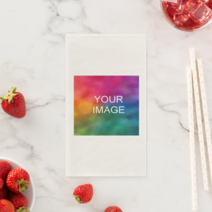 Servilleta De Papel Imagen de foto personalizada Logo de texto Agregar