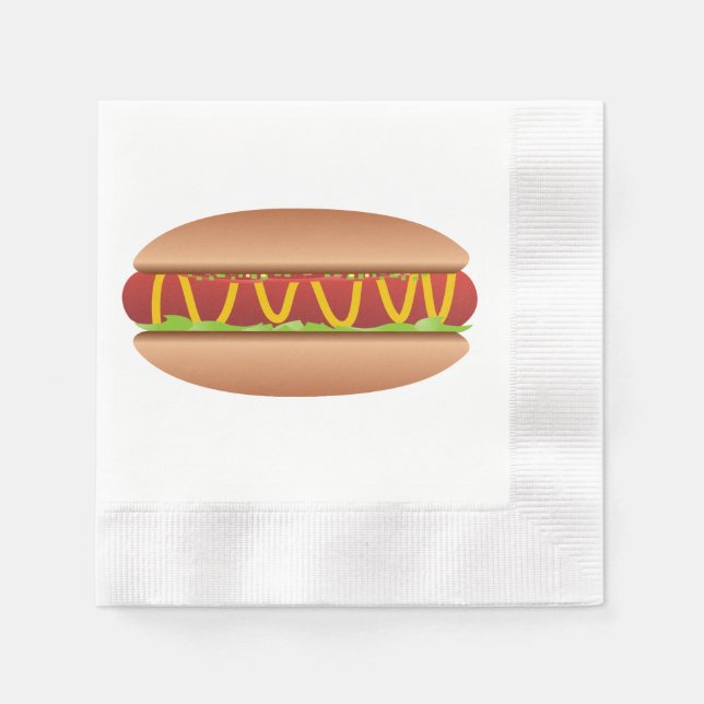 Servilleta De Papel Imagen de Hotdog (Anverso)