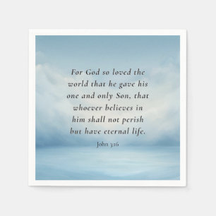 Servilleta De Papel Imagen de John 3:16 Bible Verse