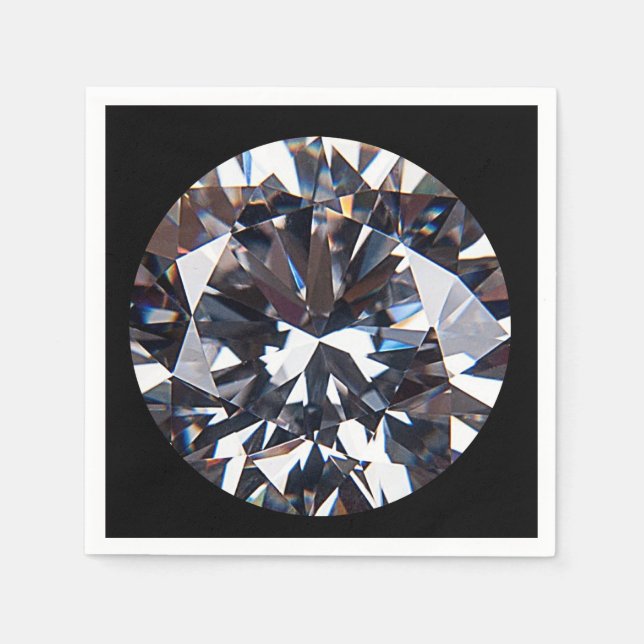 Servilleta De Papel Imagen Elegante de Diamante con facetas (Anverso)