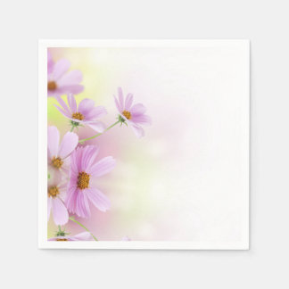 Servilleta De Papel Imagen personalizada y acuarela de flor rosa