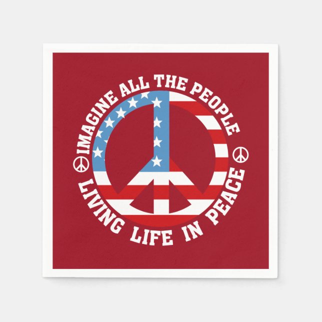 Servilleta De Papel Imaginemos la paz (Anverso)