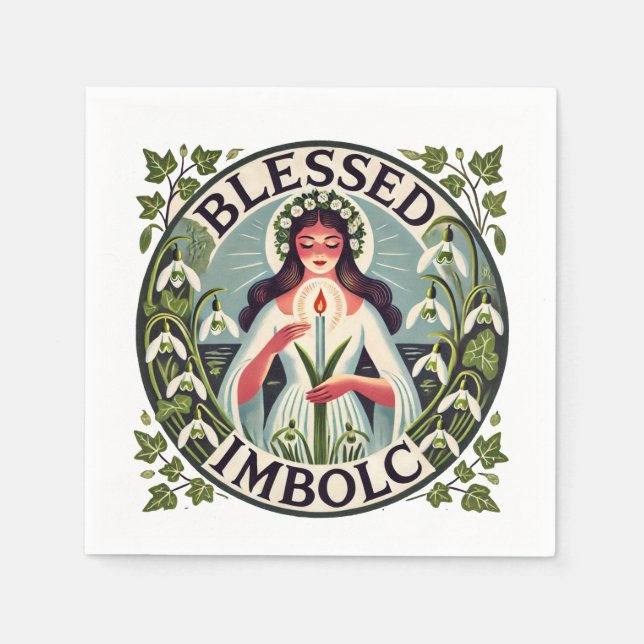 Servilleta De Papel Imbolc bendito (Anverso)