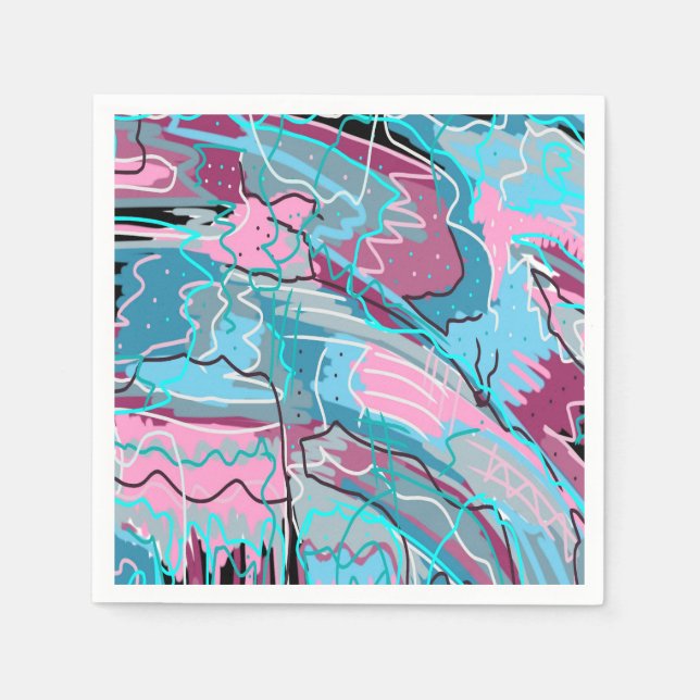 Servilleta De Papel Impresión abstracta de las aguas de primavera (Anverso)