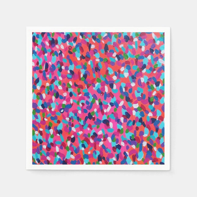 Servilleta De Papel Impresión abstracta de los sueños de verano (Anverso)