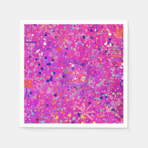 Servilleta De Papel Impresión abstracta del jubileo magenta