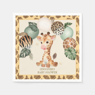 Servilleta De Papel Impresión animal salvaje de jirafa de bebé
