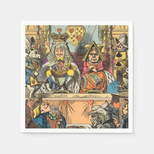 Servilleta De Papel Impresión antigua de Alicia en el tribunal de Mar