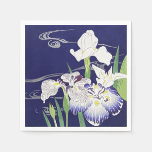 Servilleta De Papel Impresión artística de Iris japonés vintage de Kog
