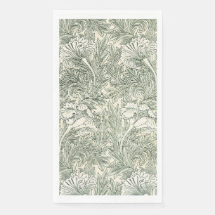 Servilleta De Papel Impresión artística floral Tulipán Verde de Willia