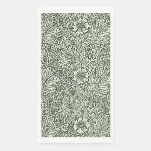 Servilleta De Papel Impresión artística floral verde caléndula de Will
