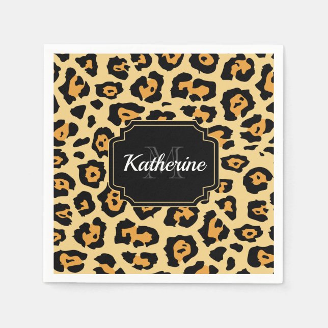 Servilleta De Papel Impresión Cute Leopard (Anverso)