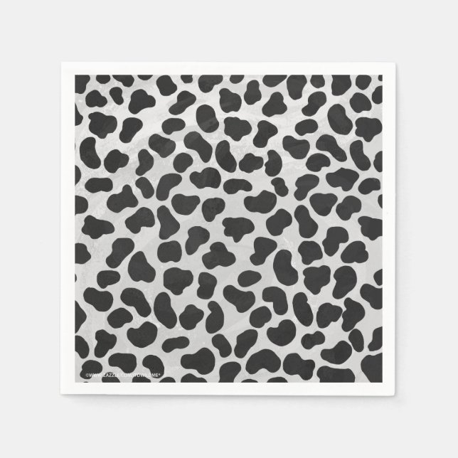 Servilleta De Papel Impresión dálmata en blanco y negro (Anverso)