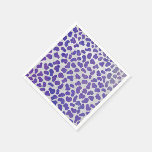 Servilleta De Papel Impresión dálmata en blanco y púrpura