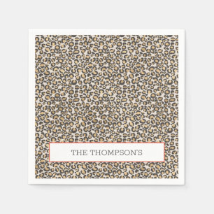 Servilleta De Papel Impresión de animales de Moda Safari de Leopard Li