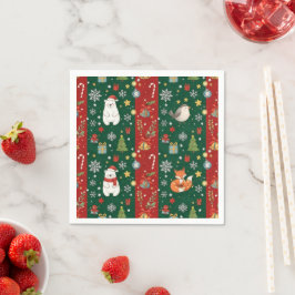 Servilleta De Papel Impresión de año nuevo, oso, árbol de Navidad, zor