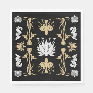 Servilleta De Papel Impresión de Art Nouveau Gold Retro