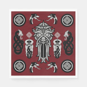 Servilleta De Papel Impresión de arte anglosajón de Borgoña