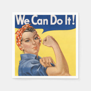 Servilleta De Papel Impresión de Arte Pop de Empoderamiento Femenino C