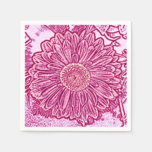 Servilleta De Papel Impresión de bloque de margarita Gerbera - tonos d