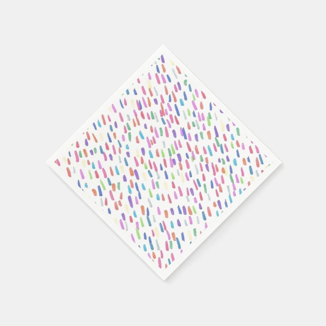 Servilleta De Papel Impresión de caída de lluvia arcoiris (Borde)