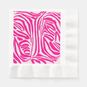 Servilleta De Papel Impresión de cebra rosa