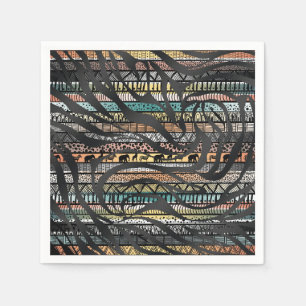 Servilleta De Papel Impresión de cebra tribal africana de moda