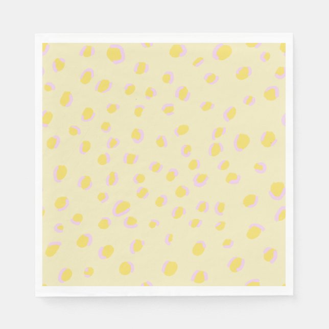 Servilleta De Papel Impresión de Cheetah Preppy (Anverso)