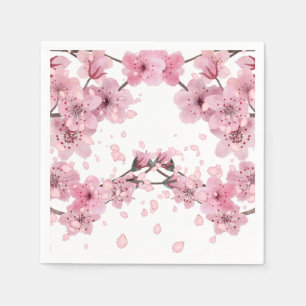 Servilleta De Papel Impresión de Flor de Cerezo