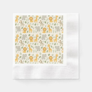 Servilleta De Papel impresión de guardería de animales de safari