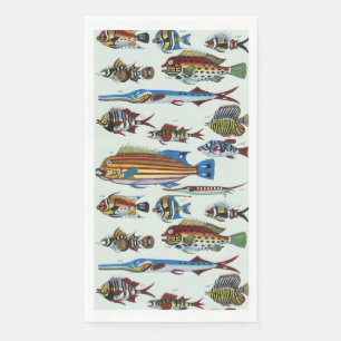 Servilleta De Papel Impresión de Historia Natural de Peces Exóticos Co