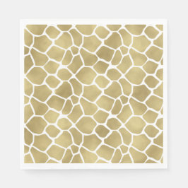 Servilleta De Papel Impresión de jirafa de oro