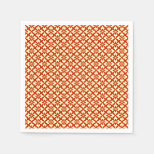 Servilleta De Papel Impresión de kimono floral, naranja de mandarina