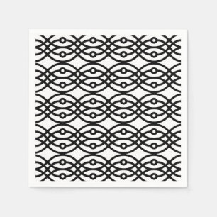 Servilleta De Papel Impresión de kimono, negro sobre blanco
