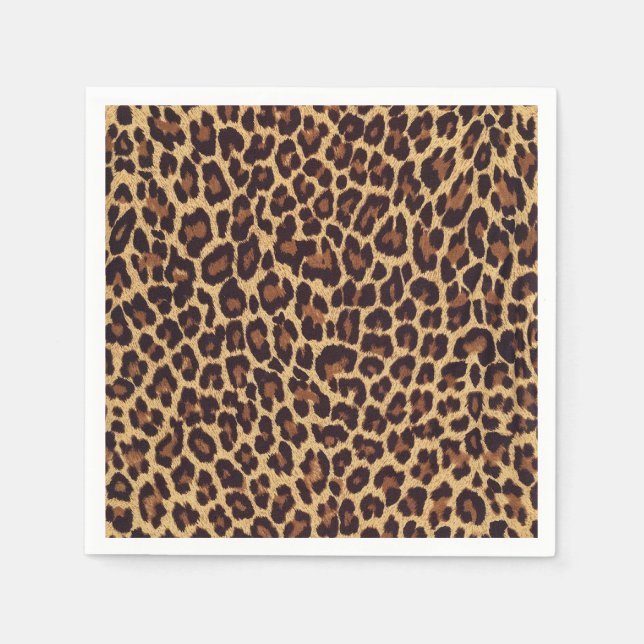 Servilleta De Papel Impresión de leopardo (Anverso)