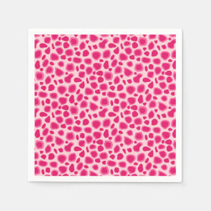 Servilleta De Papel Impresión de leopardo - Fuchsia y rosa claro