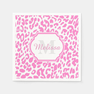 Servilleta De Papel Impresión de leopardo rosa