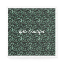 Impresión de Leopardo Verde Esmeralda