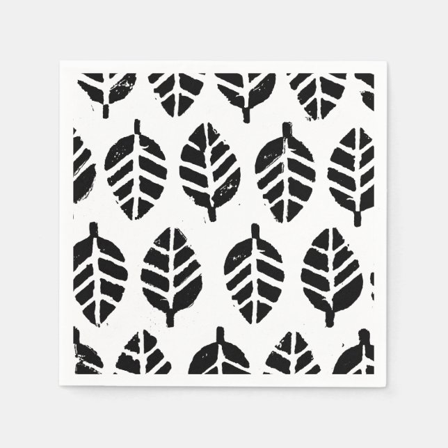 Servilleta De Papel Impresión de papa de patrón de hojas (Anverso)