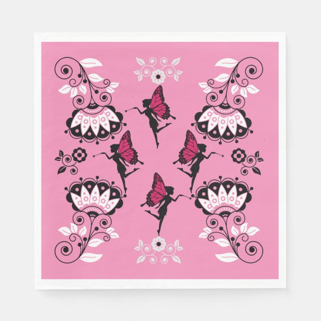 Servilleta De Papel Impresión de patrón de princesa de hadas (Anverso)