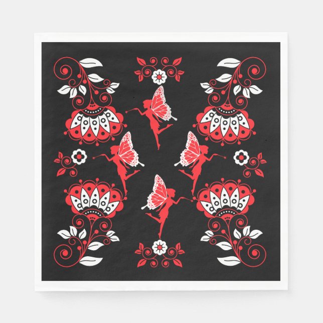 Servilleta De Papel Impresión de patrón de princesa de hadas (Anverso)