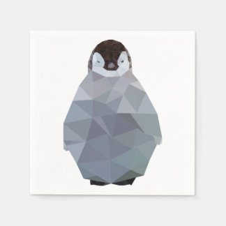 Servilleta De Papel Impresión de pingüino de bebé geométrico