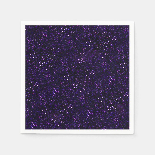 Servilleta De Papel Impresión de Purpurina morado oscuro (Anverso)