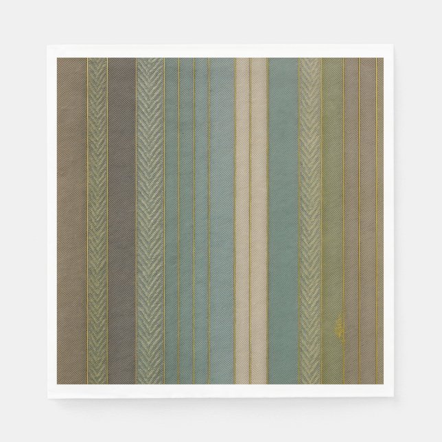 Servilleta De Papel Impresión de tiras silenciadas modernas de mediado