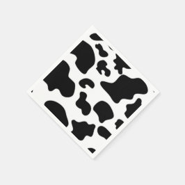 Servilleta De Papel Impresión de vaca en blanco y negro