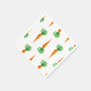 Servilleta De Papel Impresión de zanahorias acuarelas